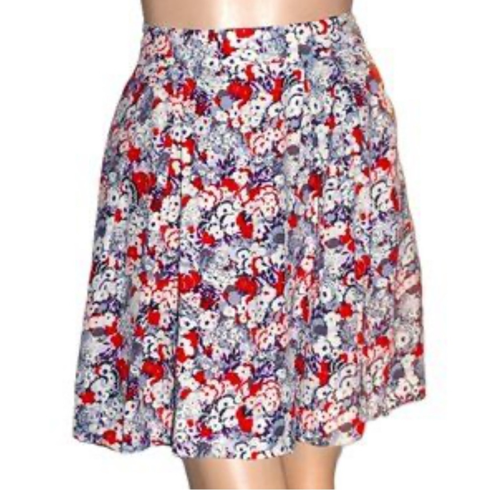BCBGeneration Floral Print Skater Skirt
